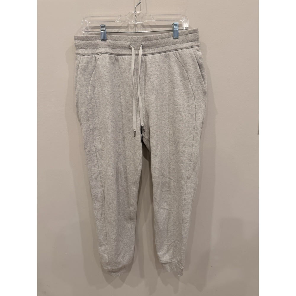 Lululemon Joggers Womens Size 12 Gray Fleece‎ Sweatpants Drawstring